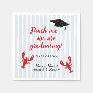 Pinch Me We’re Graduating Crawfish 2026 Graduation Napkin