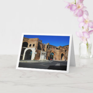 Pinciana Gate, Aurelian Walls, Rome, Italy Card