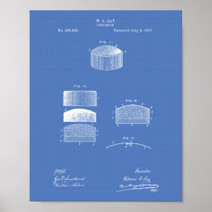 Pincushion 1889 Patent Art Blueprint Poster