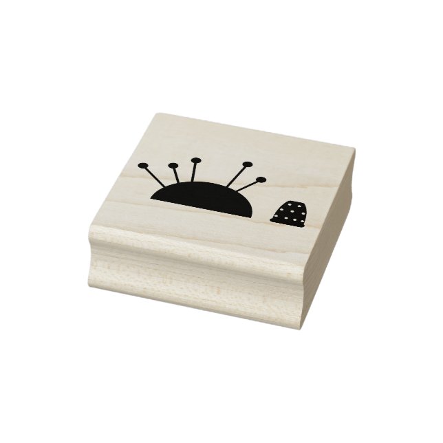 Pincushion and Thimble Rubber Stamp (Stamp)