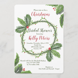 Pine and Berries Invitation