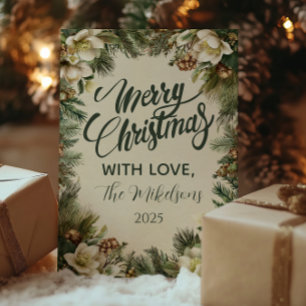 Pine and Berry Winter Holiday Card