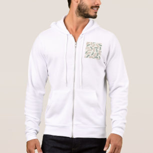 Pine and Cedar Evergreen Branches Pattern Hoodie