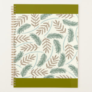 Pine and Cedar Evergreen Branches Pattern Planner
