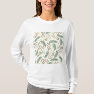 Pine and Cedar Evergreen Branches Pattern T-Shirt