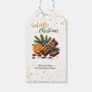 Pine and Cinnamon Sticks Christmas  Gift Tags