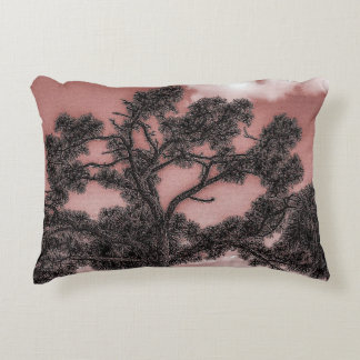 Pine and Palm Trees Silhouette  Decorative Cushion