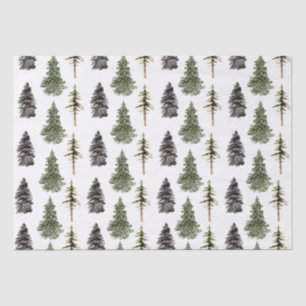 Pine And Spruce Tree Woodland Forest Tissue Paper