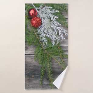 Pine And Weathered Wood Christmas Towel Set