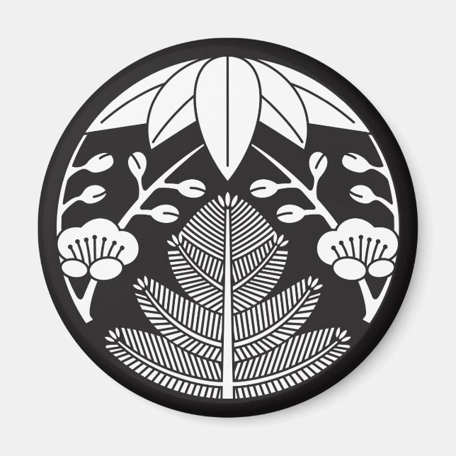 Pine,bamboo leaves,ume magnet (Front)