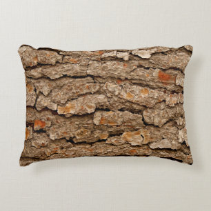 Pine Bark Texture Decorative Cushion