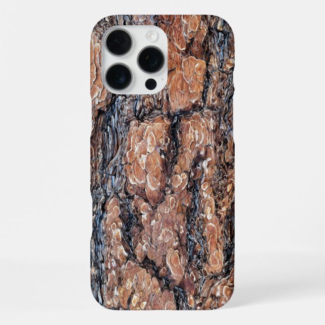 Pine Bark Texture  iPhone Case (Back)