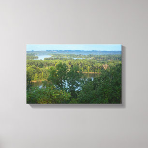 Pine Bend Bluffs Overlooking Mississippi River Canvas Print