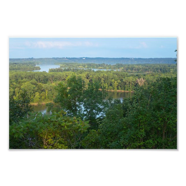 Pine Bend Bluffs Overlooking Mississippi River Photo Print (Front)