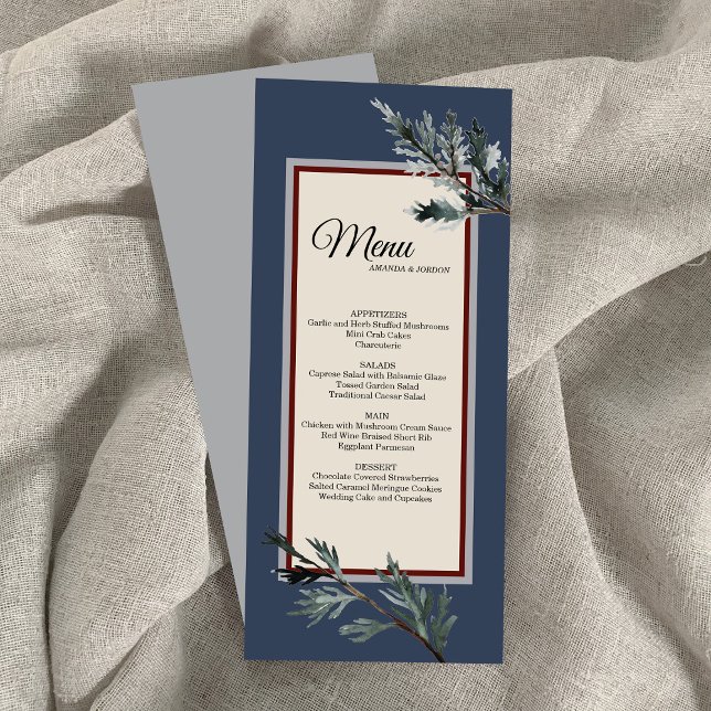 Pine Blue Winter Wedding Menu (Creator Uploaded)