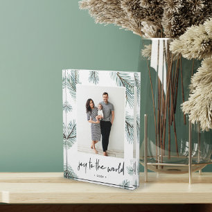 Pine Boughs Holiday Photo Block
