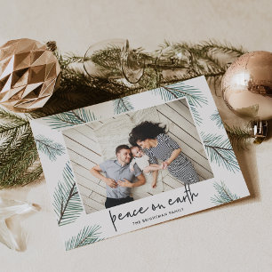 Pine Boughs Holiday Photo Card