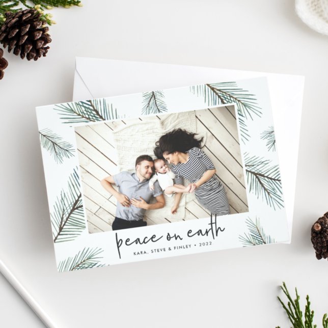 Pine Boughs | Holiday Photo Card (Creator Uploaded)