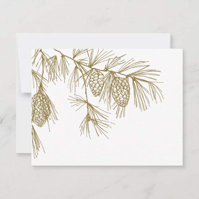 Pine Boughs RSVP Card (Front)
