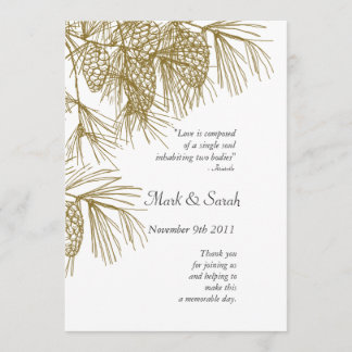 Pine Boughs Wedding Program Programme