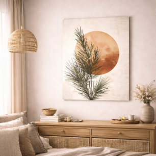 Pine Branch Botanical Neutral Minimal Nature Poster