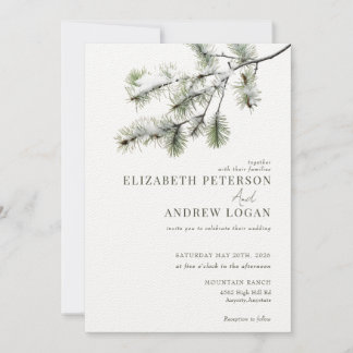 Pine Branch | Winter Forest Wedding Invitation