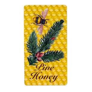 PINE BRANCHES AND HONEY BEE ,BEEKEEPER