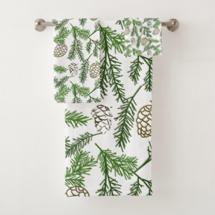Pine Branches Bath Towel Set