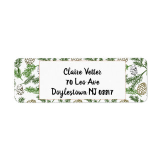 Pine Branches Label