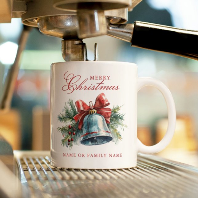 Pine brunches and Christmas Bell Merry Christmas Coffee Mug (Creator Uploaded)