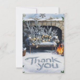 Pine Colourful Boho Happy Holidays Thank You Card