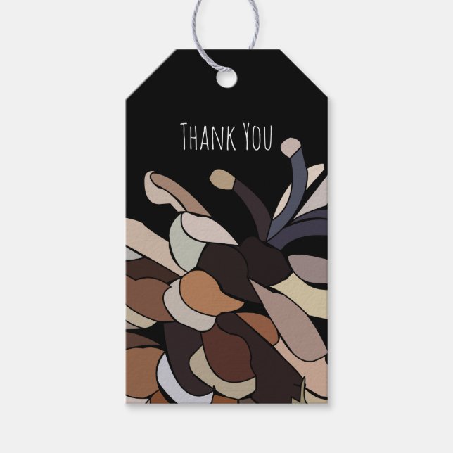 Pine Cone Botanical Personalised Gift Tags (Front)