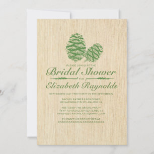 Pine Cone Bridal Shower Invitations