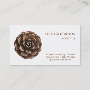 Pine cone business card