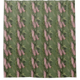 pine cone cluster shower curtain