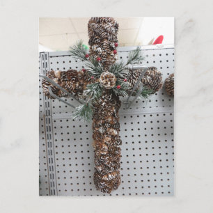 Pine Cone Cross Postcard