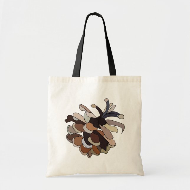Pine Cone Cute Nature Tote Bag (Front)