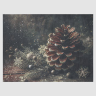 Pine Cone Festive Winter Art Tissue Paper