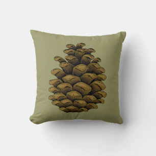 Pine cone Illustration Cushion