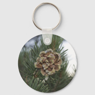 pine cone key ring