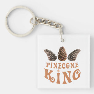 Pine cone king key ring