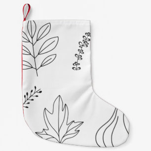 Pine cone leaf squash small christmas stocking
