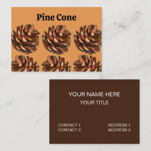 Pine Cone Nature Rustic Business Card
