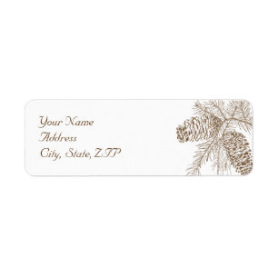 Pine Cone Nature Wedding Return Address