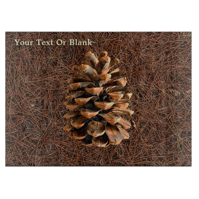 Pine Cone On Fallen Needles Cutting Board (Front)