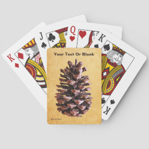Pine Cone On Vintage Paper Playing Cards