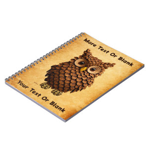Pine Cone Owl Notebook