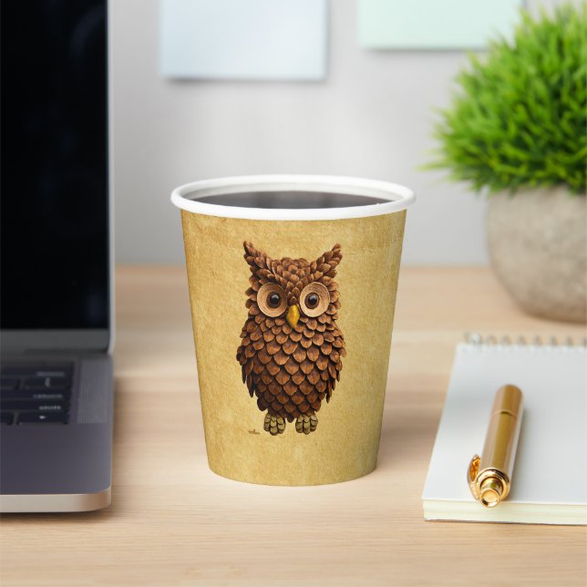 Pine Cone Owl Paper Cups (Insitu)