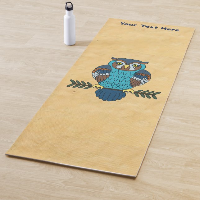 Pine Cone Owl Yoga Mat (In Situ)