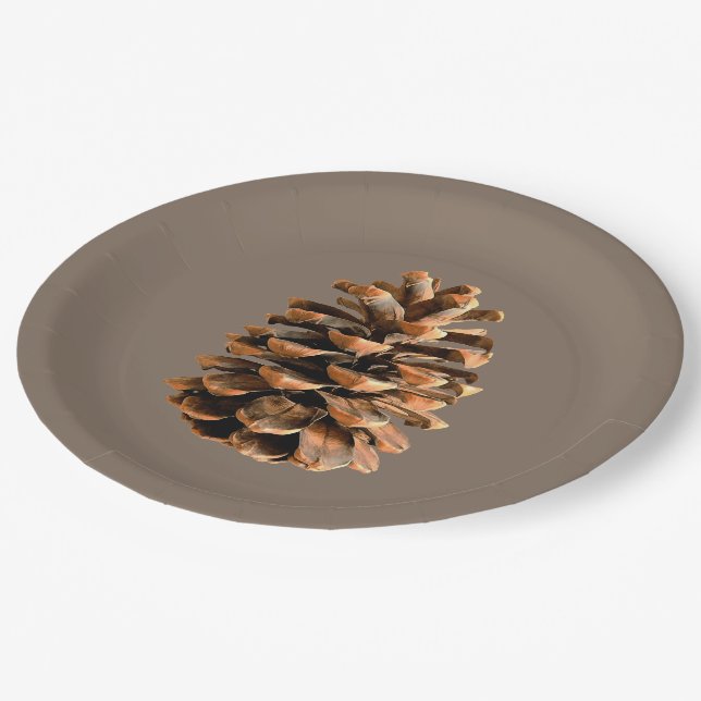 Pine Cone Paper Plate (Angled)